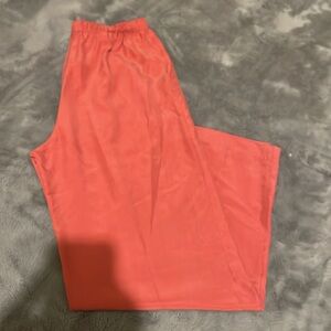 Lizsport Petite coral pink 100% silk pants